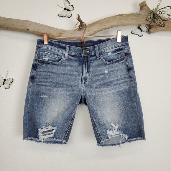 SP Black label distressed Bermuda denim shorts - Picture 1 of 6